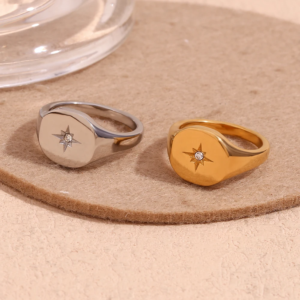 Celestial Star Signet Ring