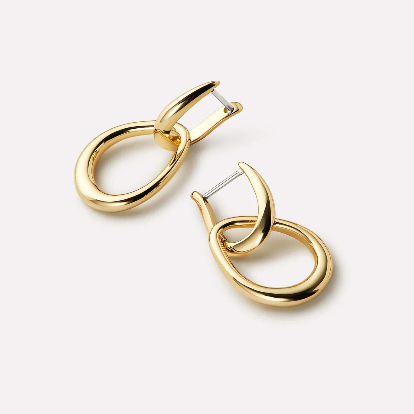 Golden Flow Drop Earrings