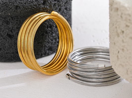 Serpentine Coil Wrap Bracelet