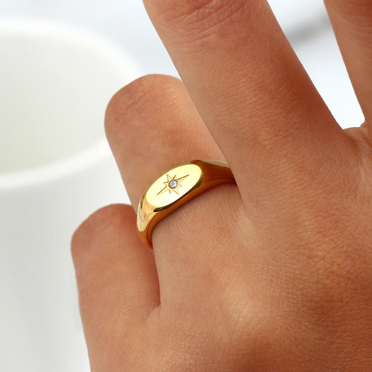 Guiding North Star Signet Ring
