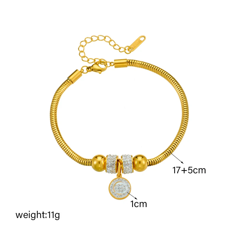 Pavé Circle Charm Bracelet
