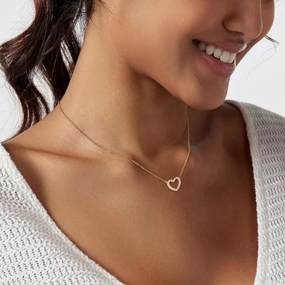 Radiant Love Pavé Heart Necklace