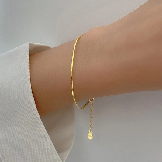 Satin Line Snake Chain Bracelet