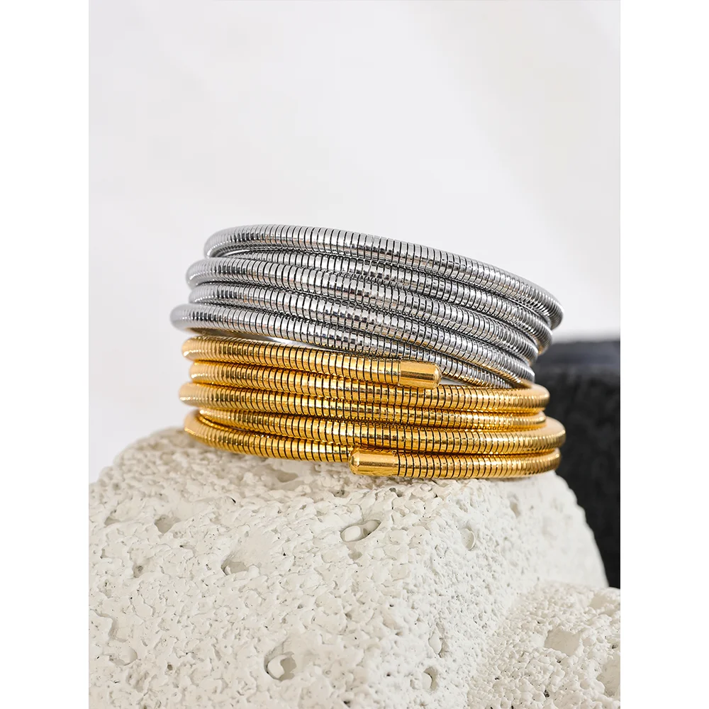 Serpentine Coil Wrap Bracelet