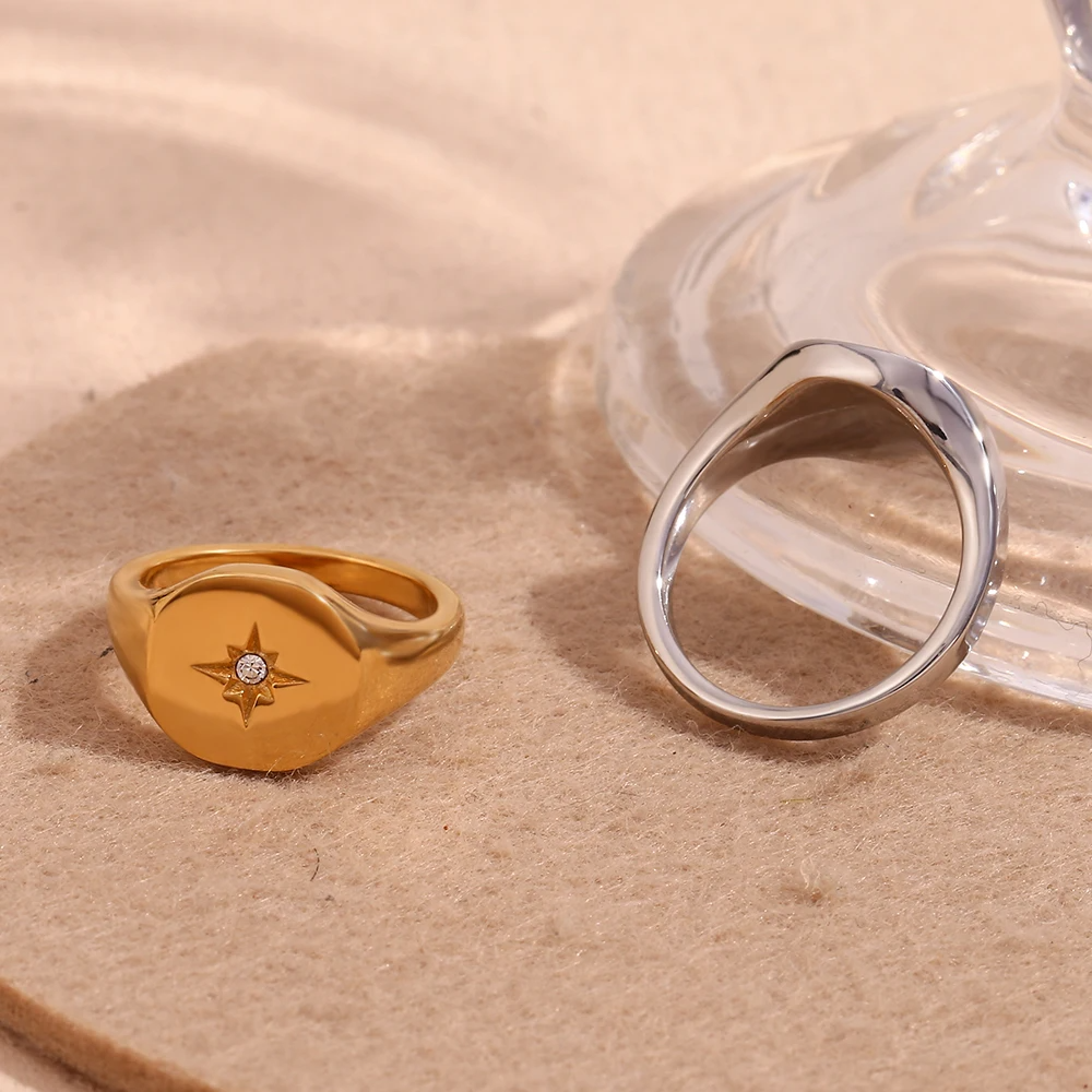 Celestial Star Signet Ring