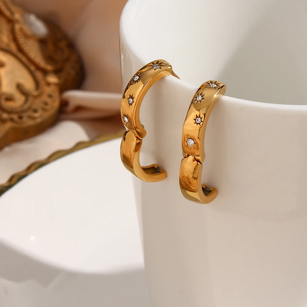 Starlit Glow Huggie Hoops