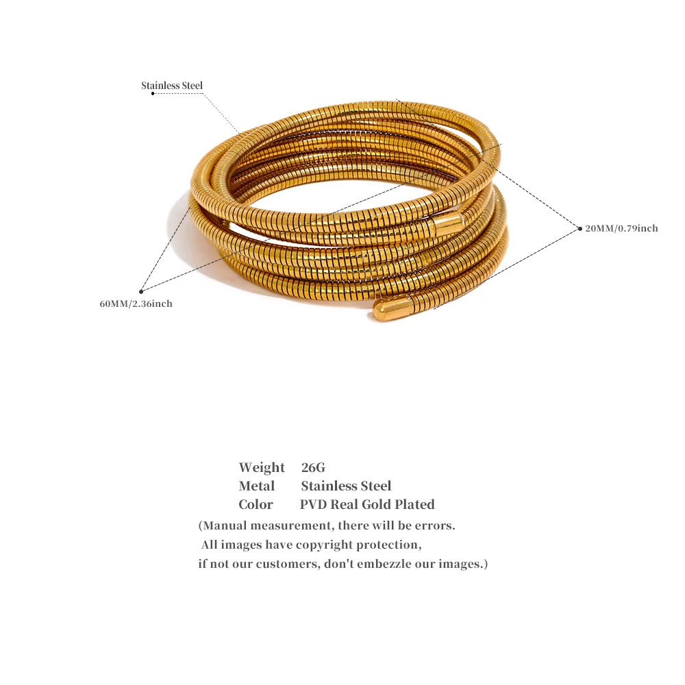 Serpentine Coil Wrap Bracelet
