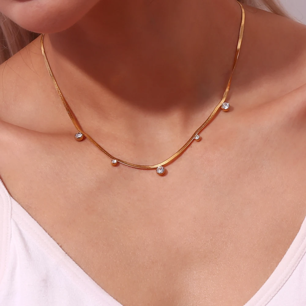 Crystal Dewdrop Collar Necklace