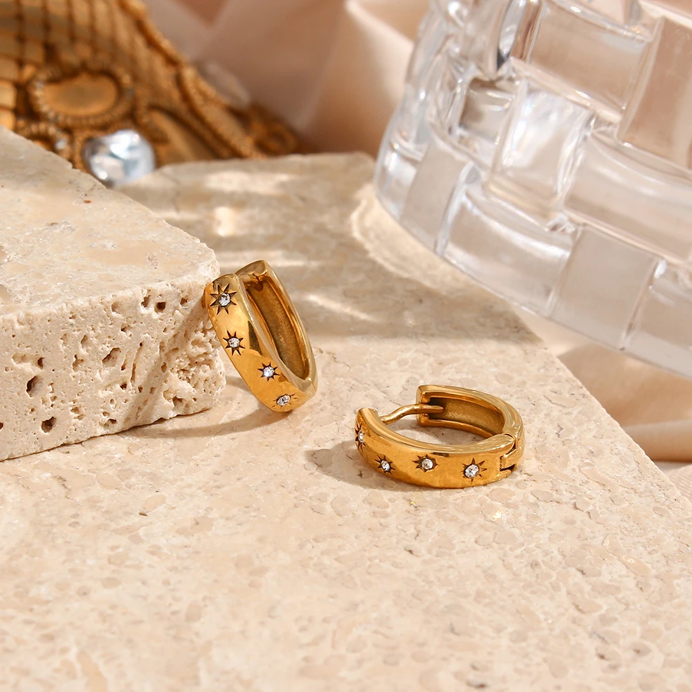 Starlit Glow Huggie Hoops