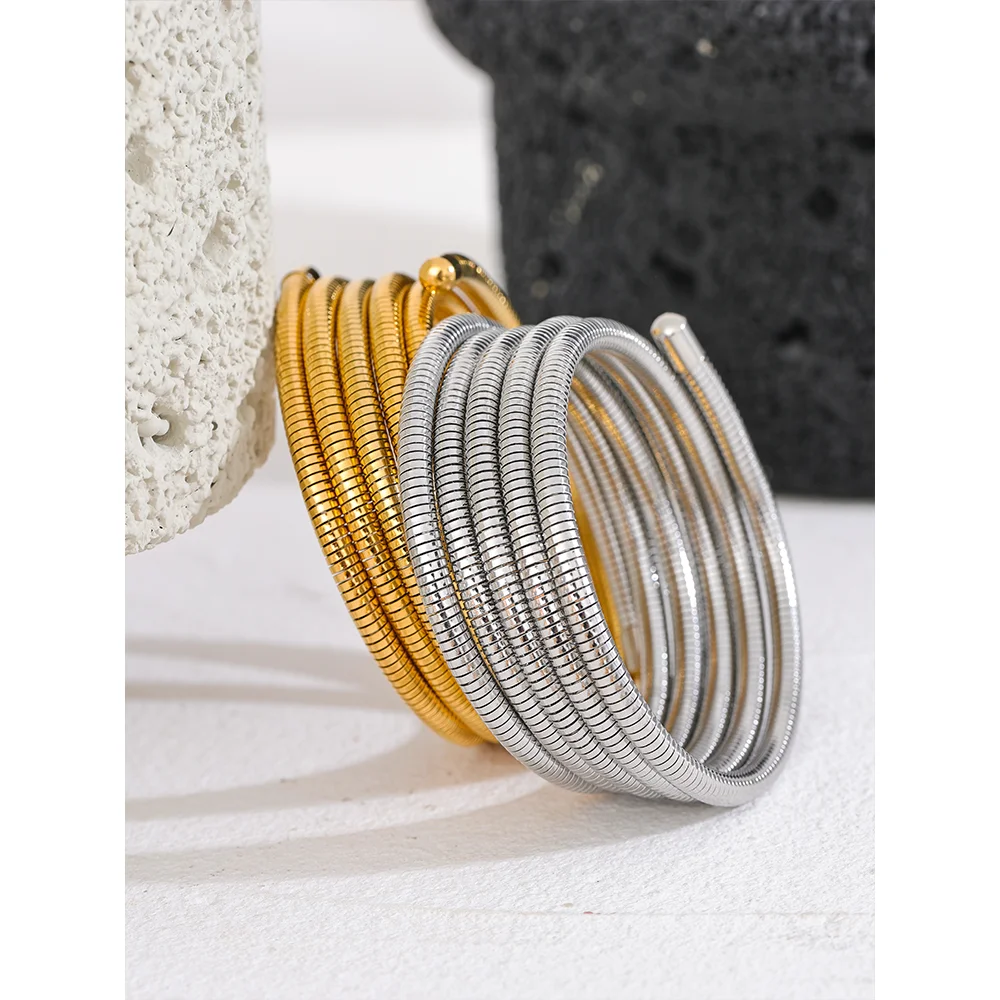 Serpentine Coil Wrap Bracelet