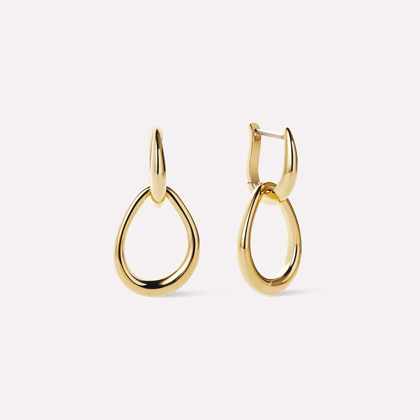 Golden Flow Drop Earrings