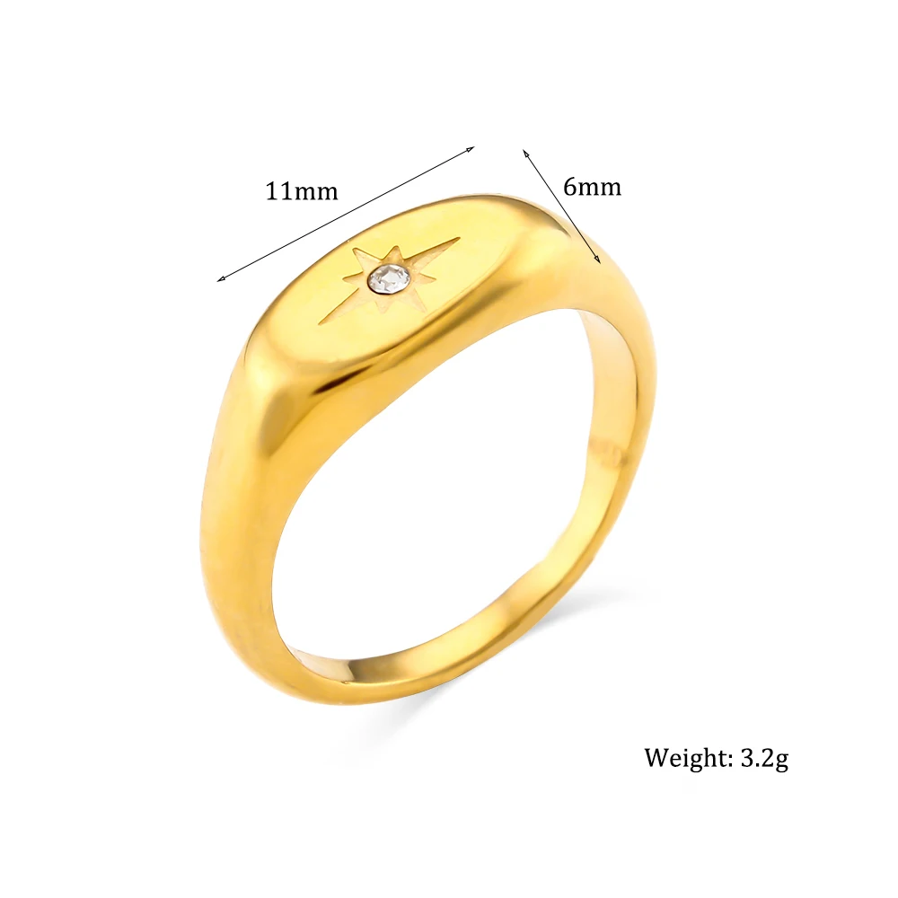Guiding North Star Signet Ring