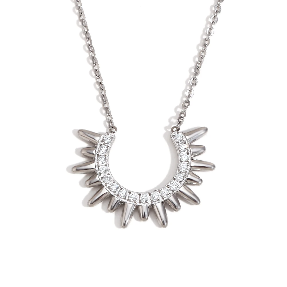 Radiant Sunrise Crescent Necklace