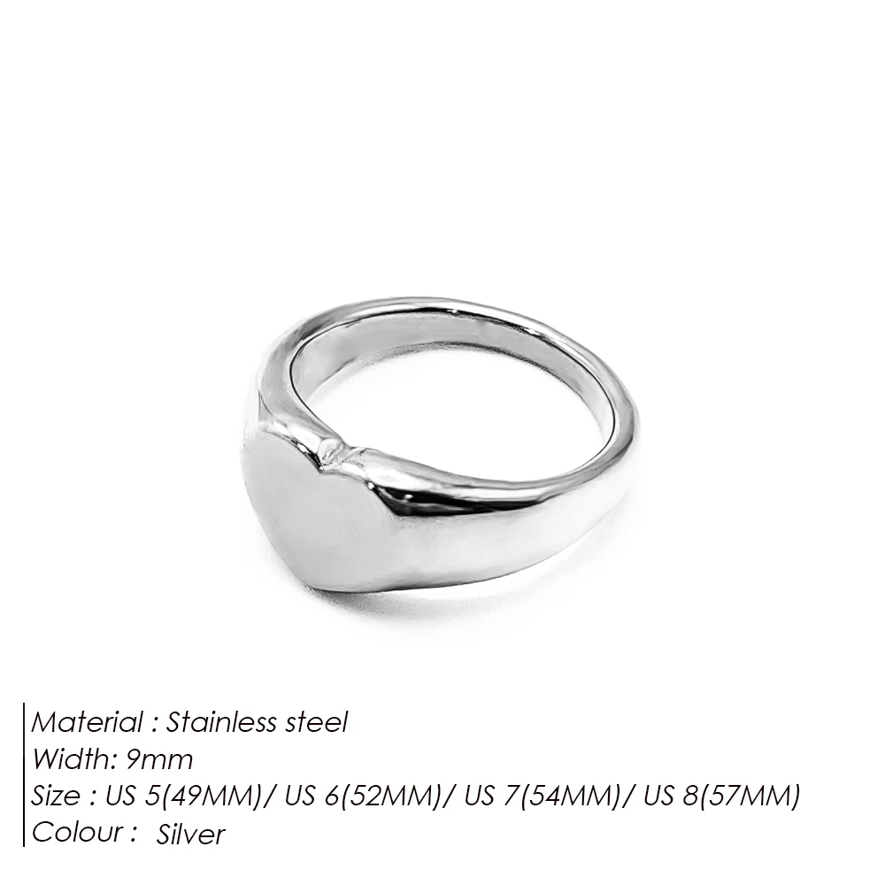 Golden Heart Signet Ring