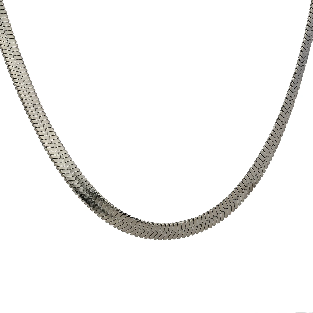 Golden Herringbone Elegance Necklace