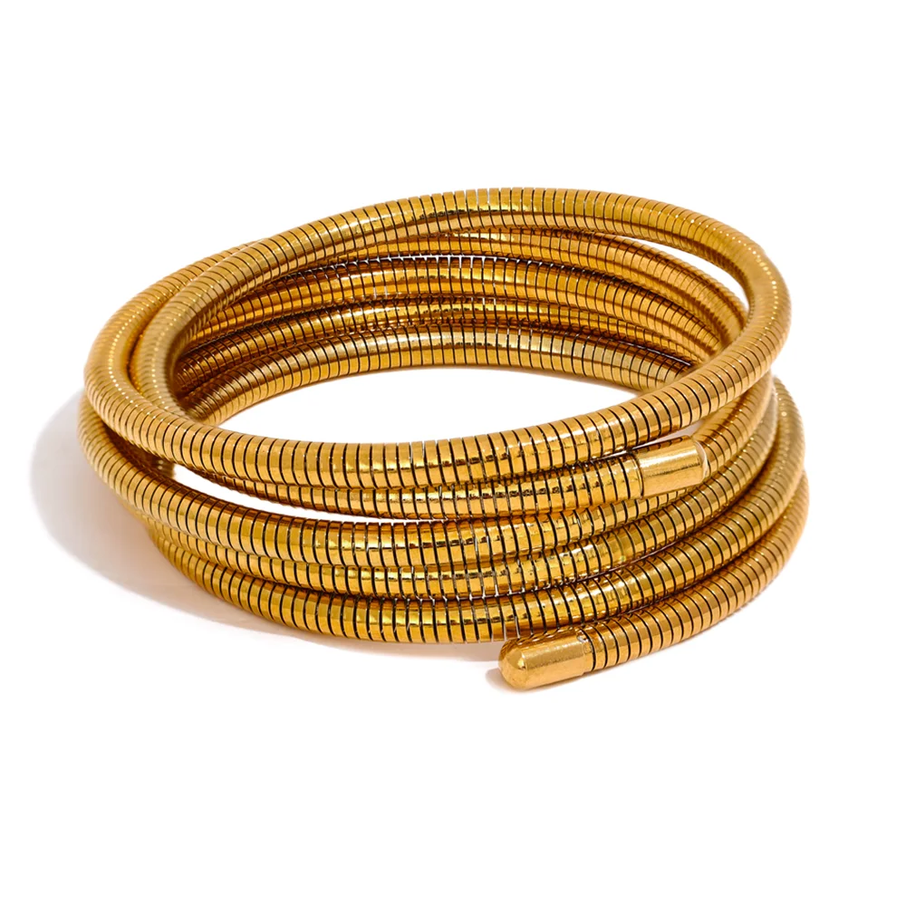 Serpentine Coil Wrap Bracelet
