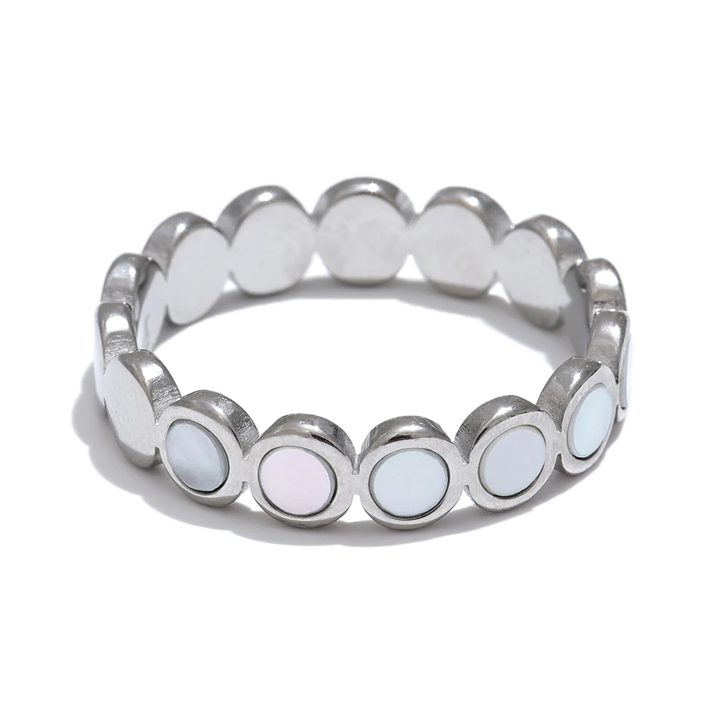 Gold Enamel Dot Ring