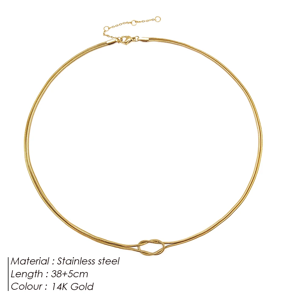 Twist Knot Snake Chain Choker