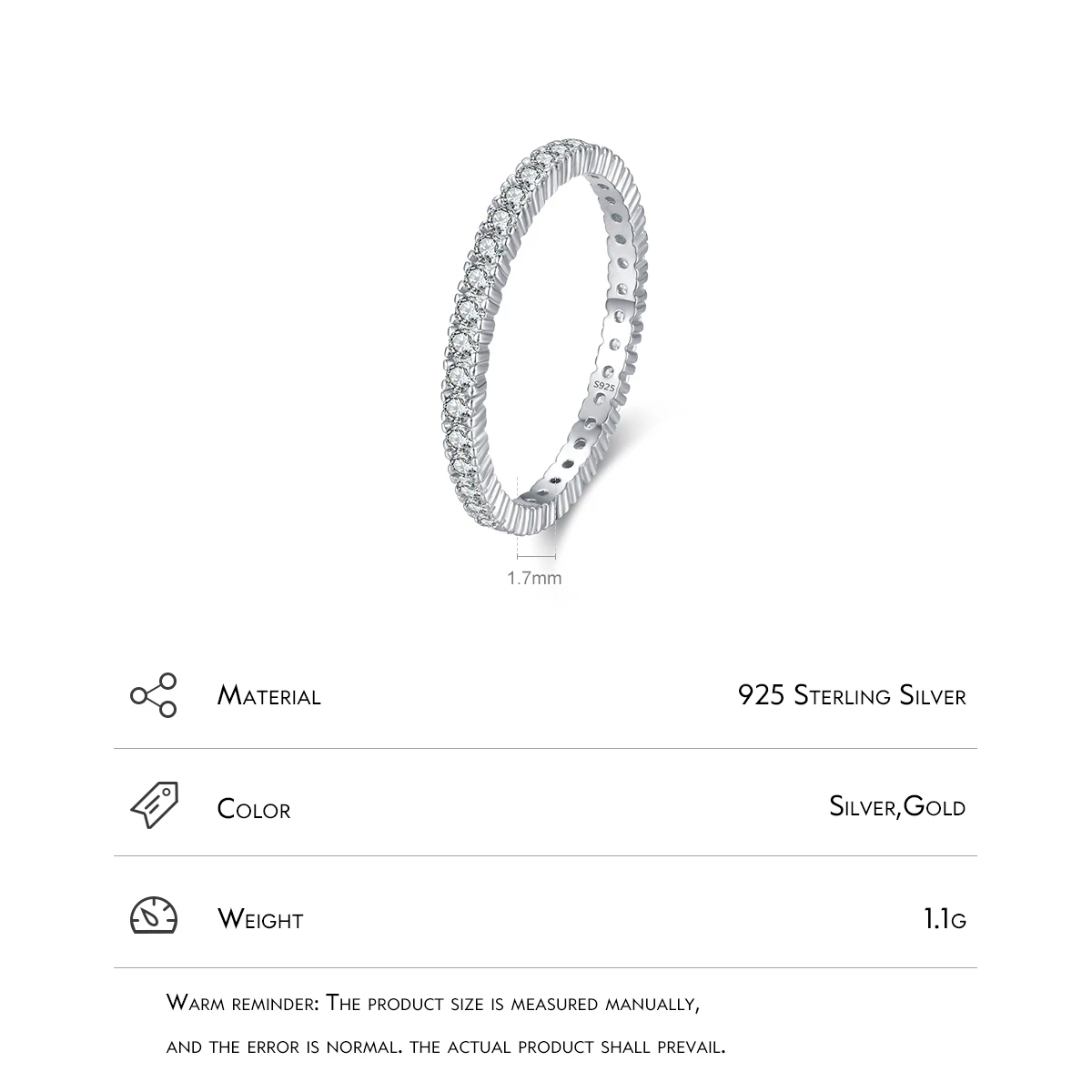 Radiant Edge Eternity Ring