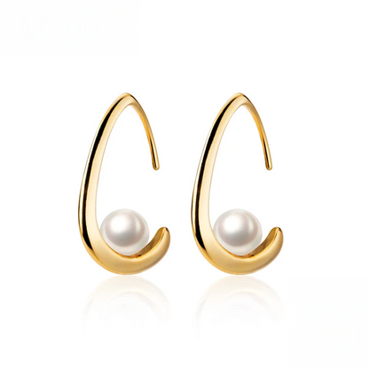 Aurora Loop Pearl Earrings