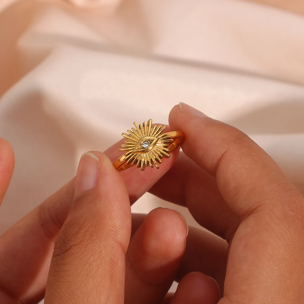 Sunburst Eye Statement Ring