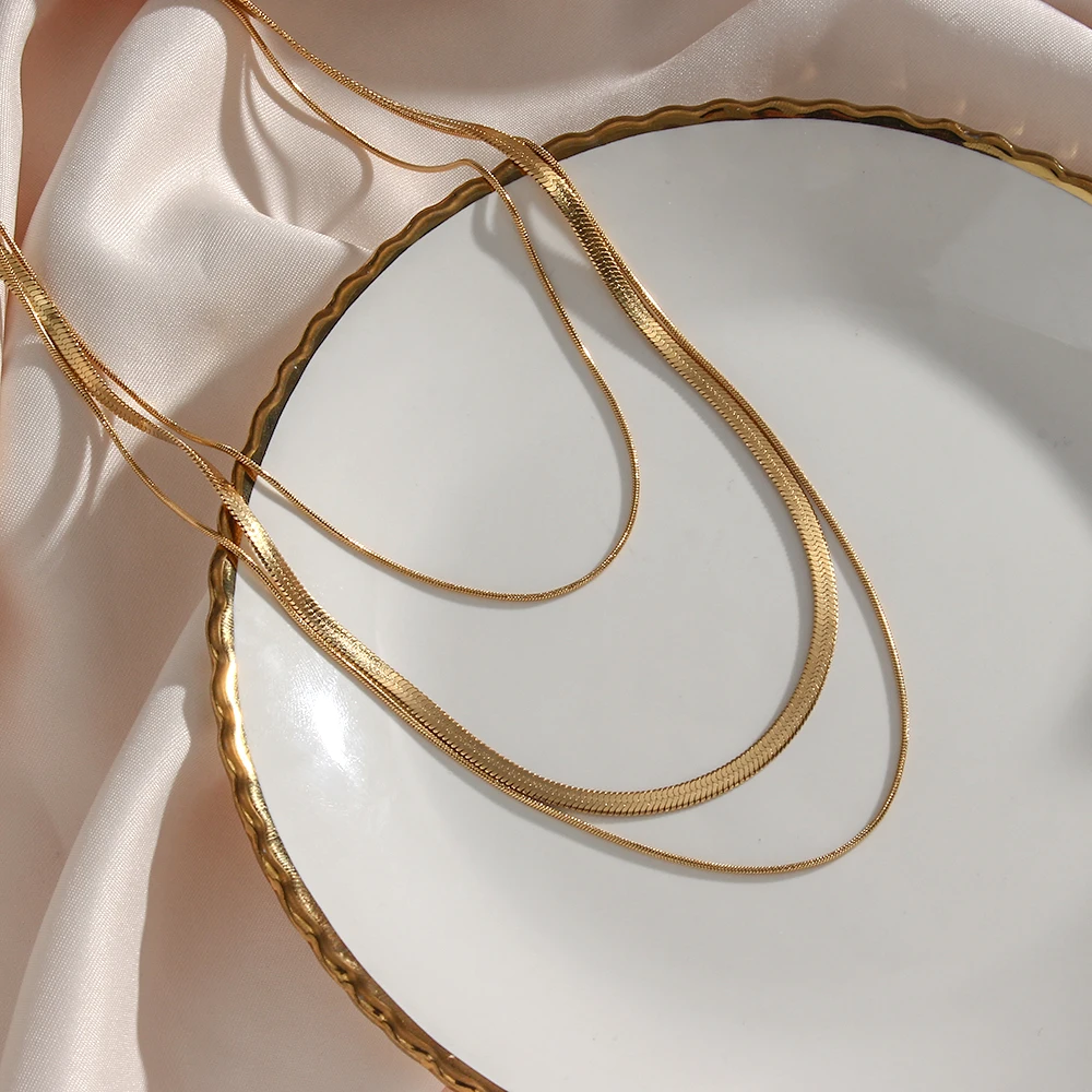 Trinity Layered Chain Necklace