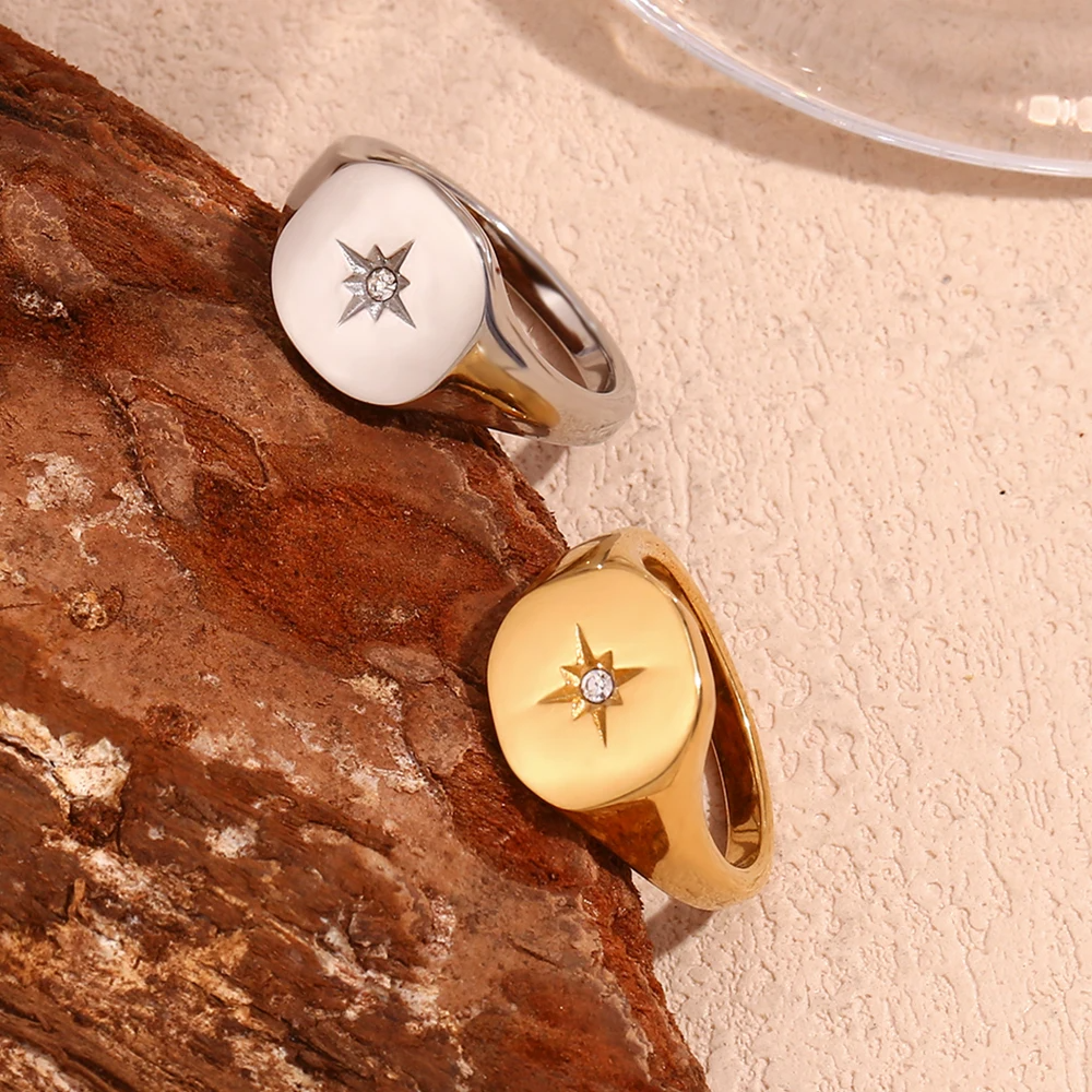Celestial Star Signet Ring