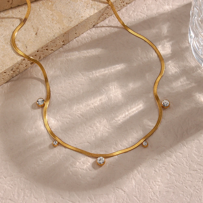 Crystal Dewdrop Collar Necklace