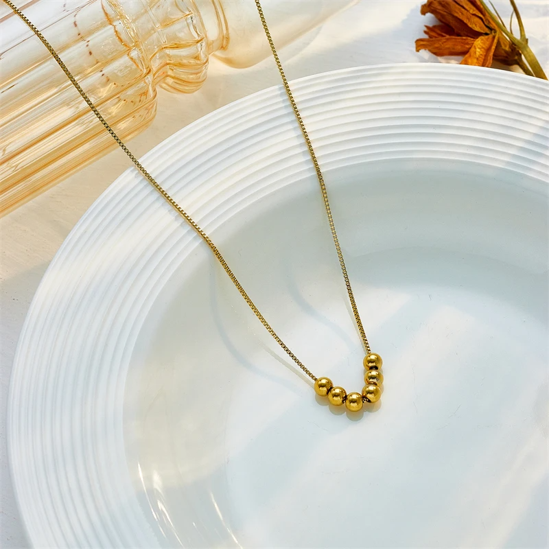 Golden Spheres Harmony Necklace