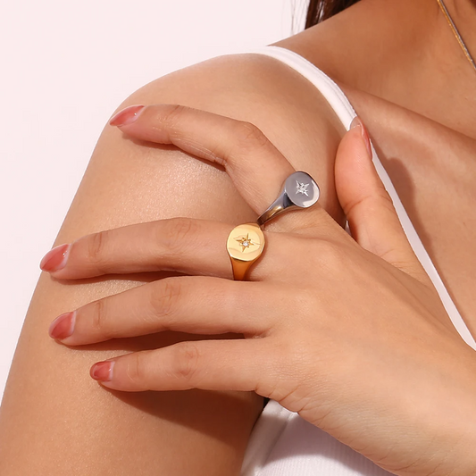 Celestial Star Signet Ring
