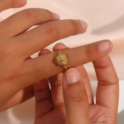 Sunburst Eye Statement Ring