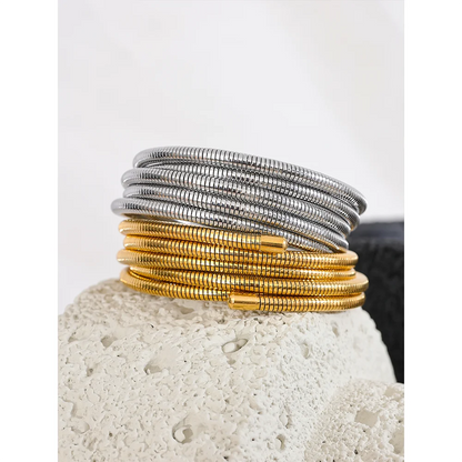 Serpentine Coil Wrap Bracelet