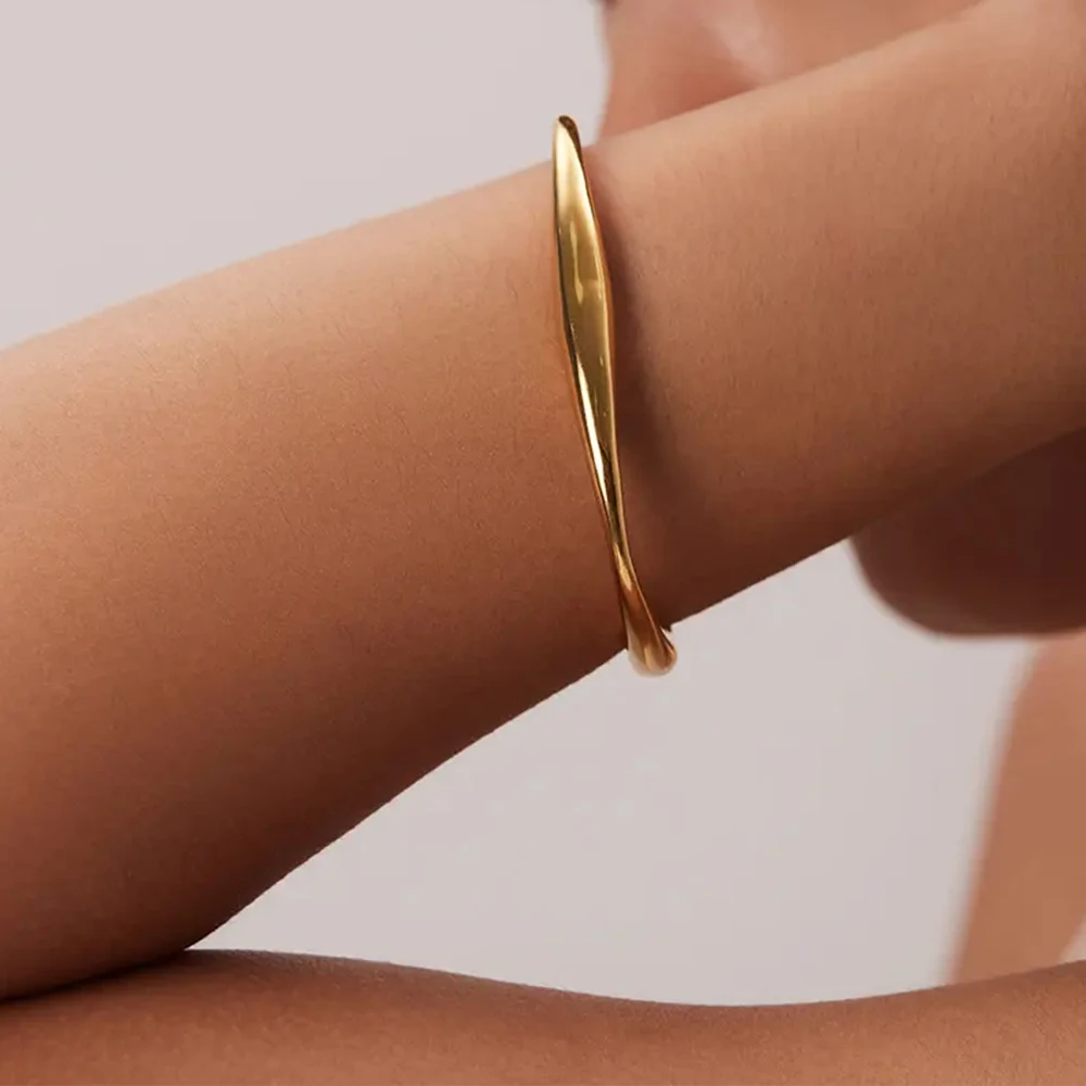 Fluid Wave Cuff Bracelet