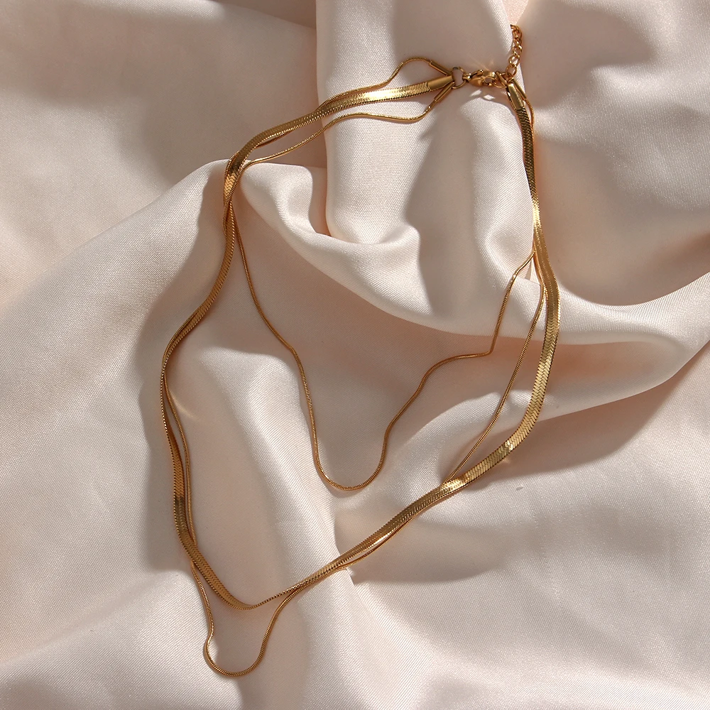 Trinity Layered Chain Necklace