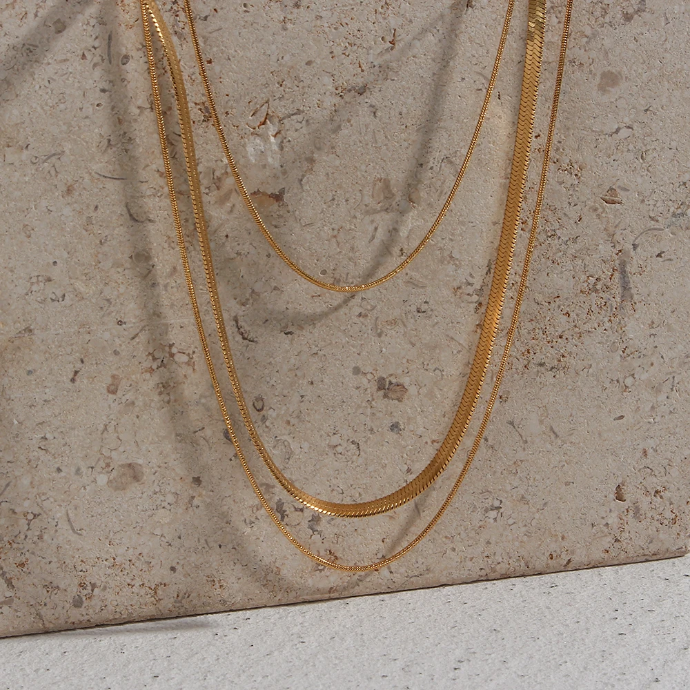 Trinity Layered Chain Necklace