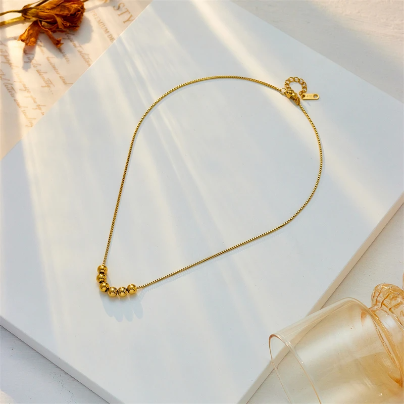 Golden Spheres Harmony Necklace