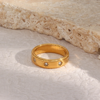 Stellar Milgrain Starburst Ring