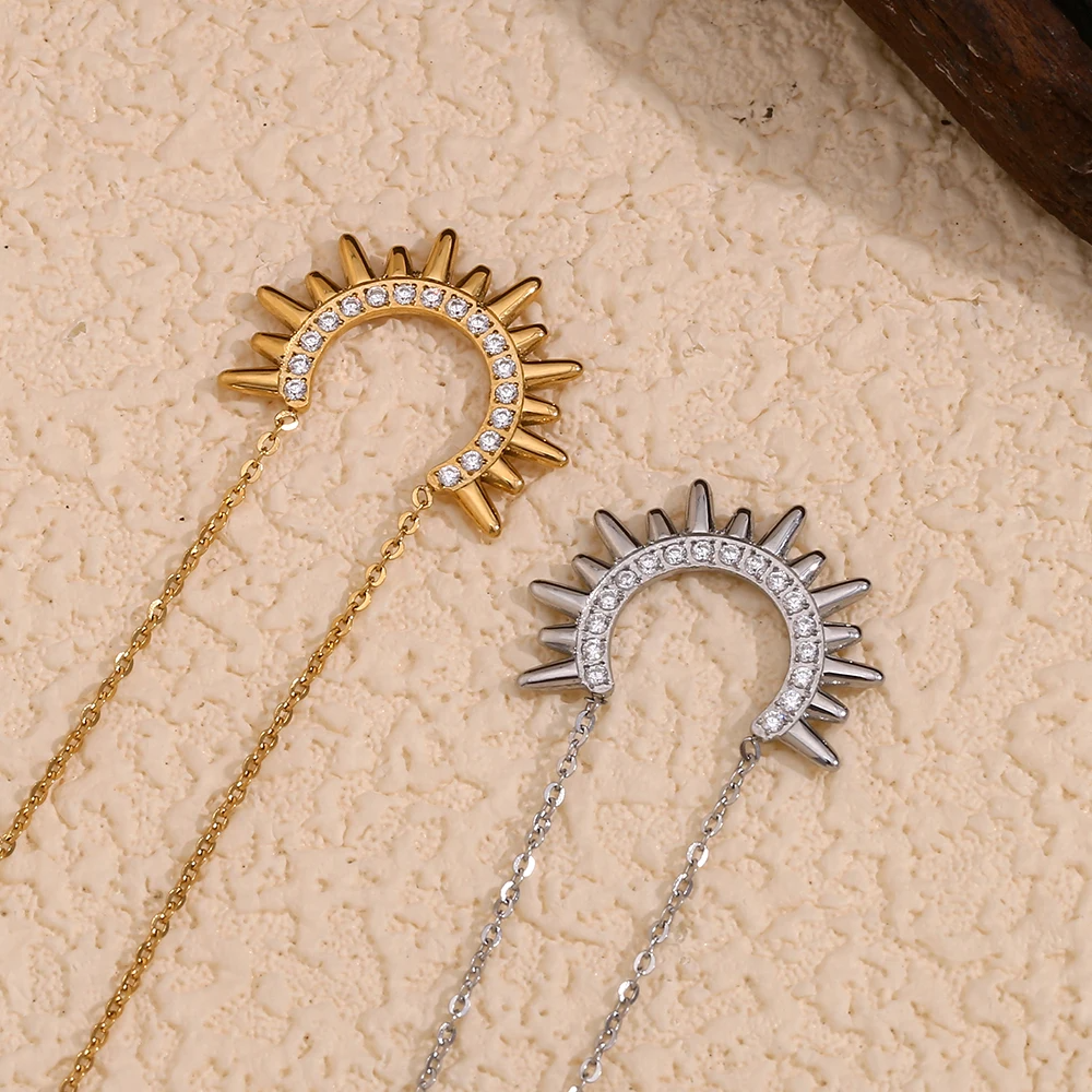 Radiant Sunrise Crescent Necklace