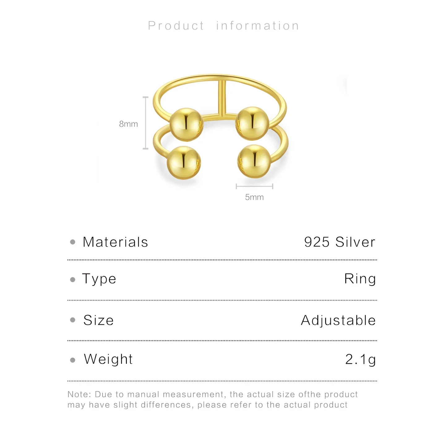 Dual Orbit Sphere Ring