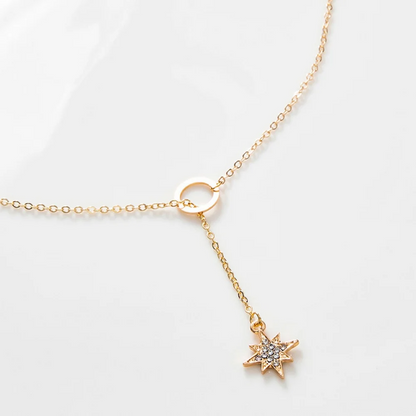Celestial Drop Star Necklace