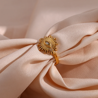 Sunburst Eye Statement Ring
