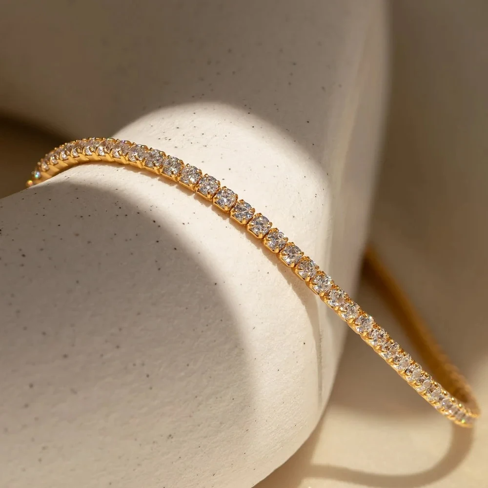 Luminous Crystal Tennis Bracelet