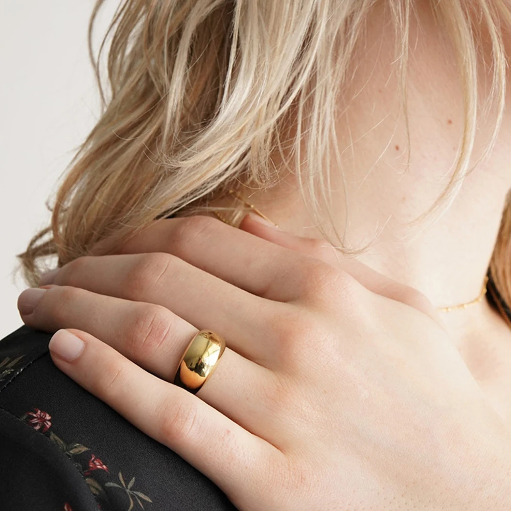 Gilded Mirror Dome Ring
