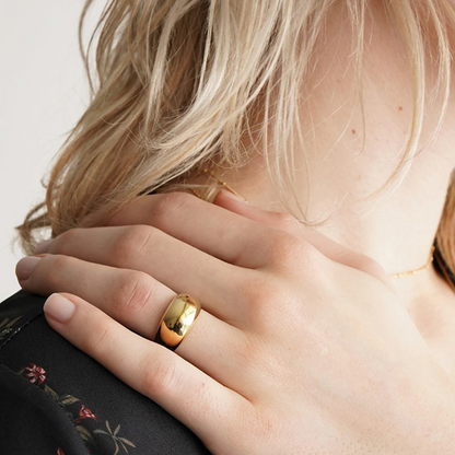 Gilded Mirror Dome Ring