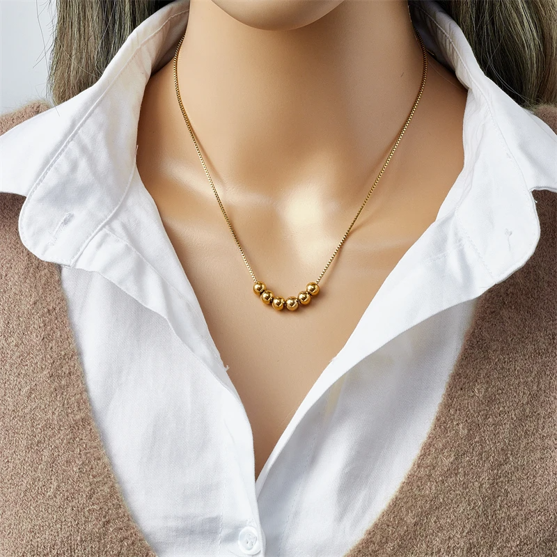 Golden Spheres Harmony Necklace