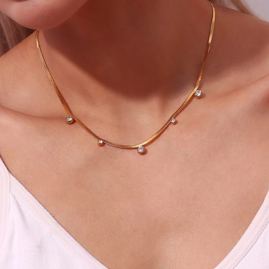 Crystal Dewdrop Collar Necklace