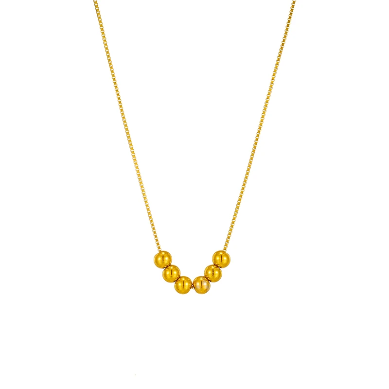 Golden Spheres Harmony Necklace