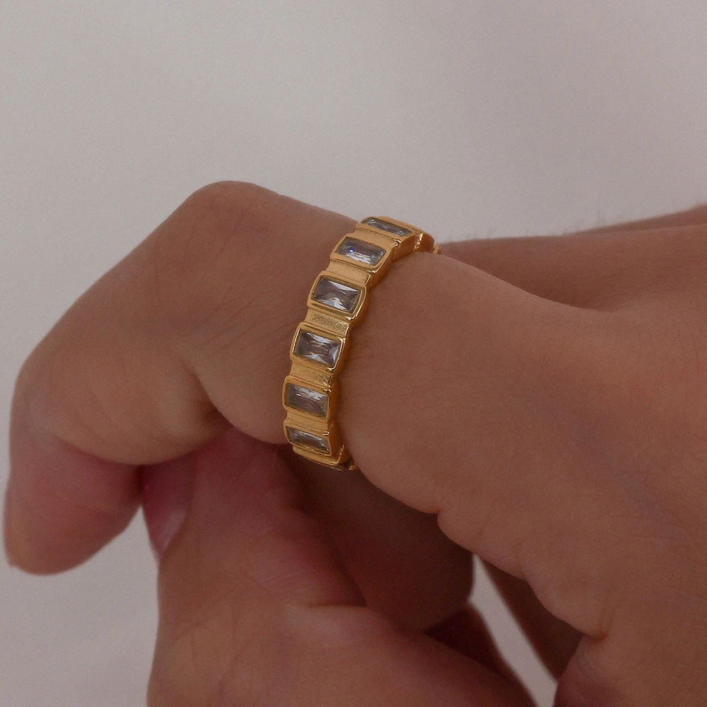 Baguette Beam Eternity Ring
