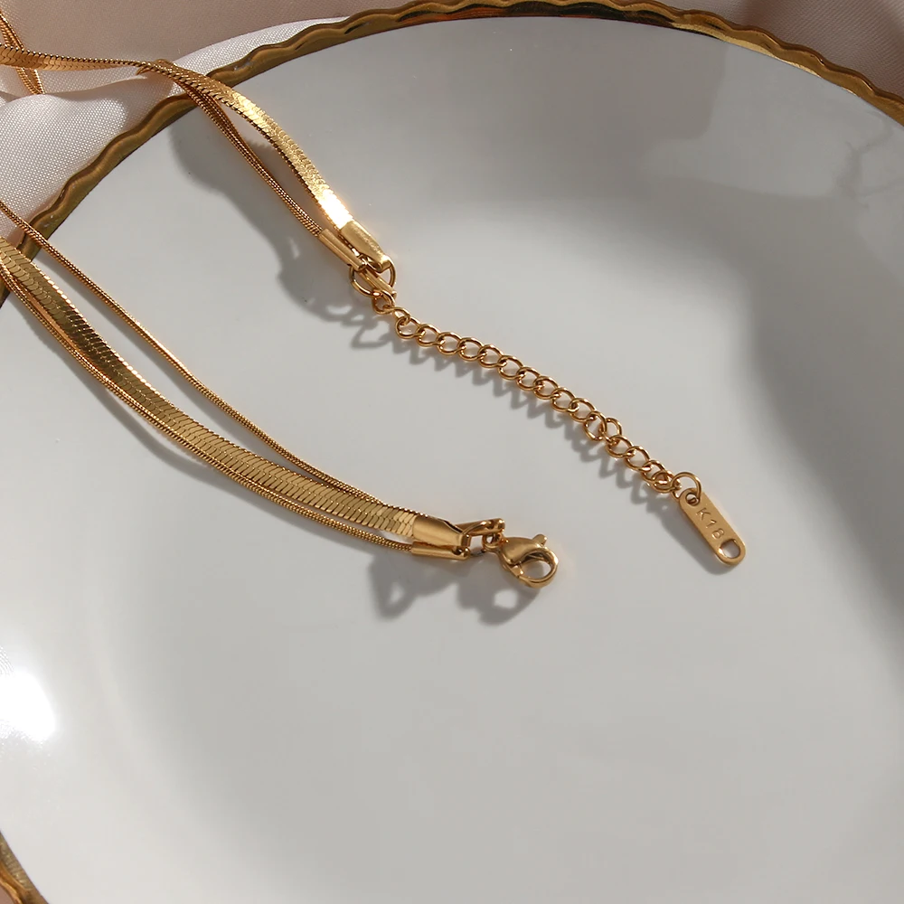 Trinity Layered Chain Necklace