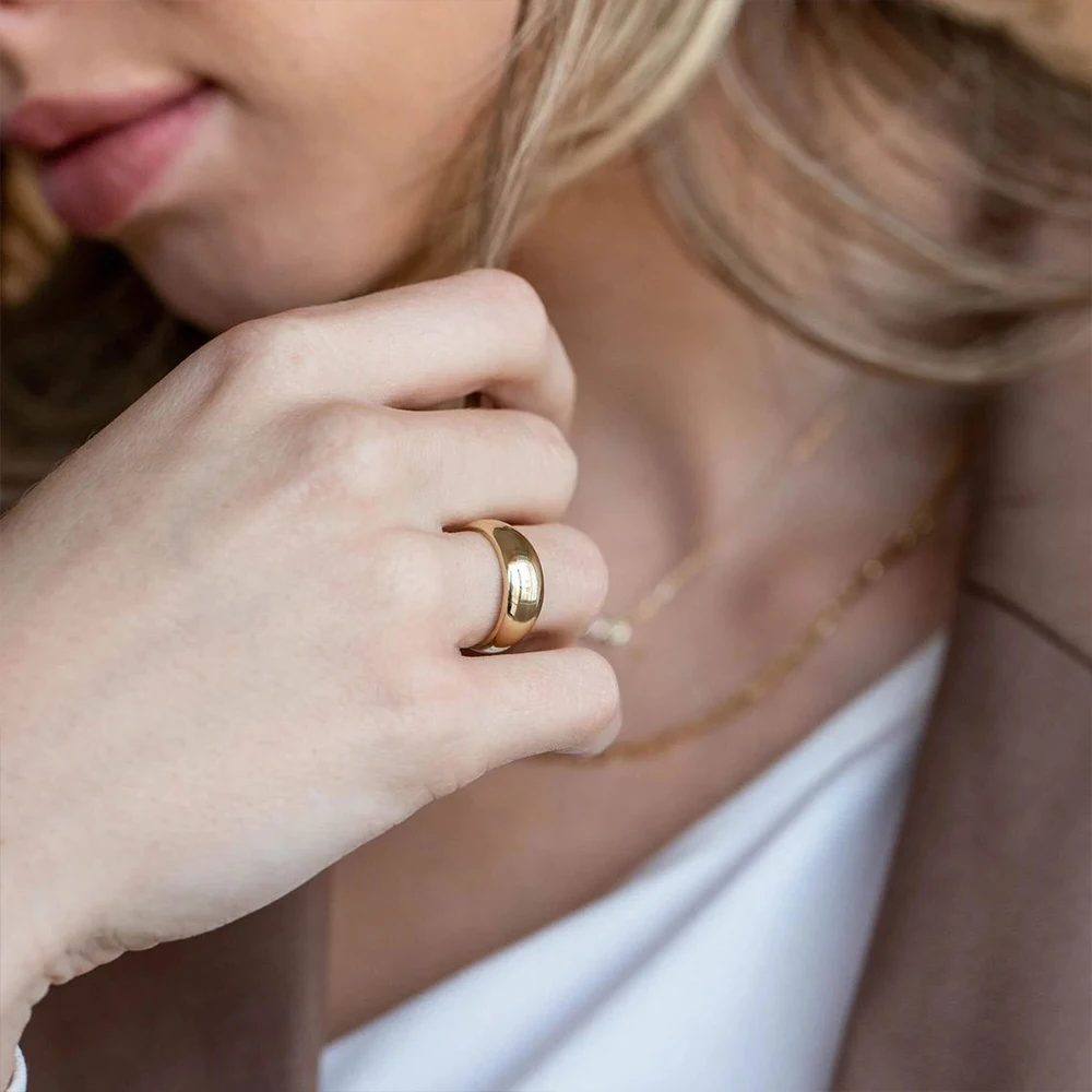 Gilded Mirror Dome Ring